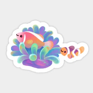 Sea anemone friends 1 Sticker